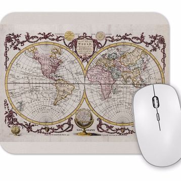 Baskı Dükkanı Eski Dünya Haritası Mouse Pad