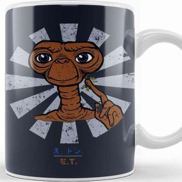 Baskı Dükkanı Et Extra Terrestrial Retro Japanese Kupa