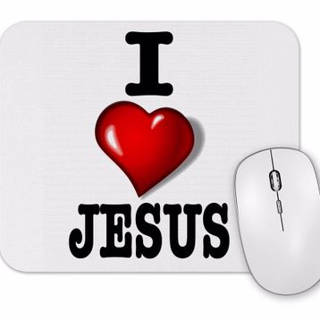 Baskı Dükkanı Eu Amo Jesus Mouse Pad