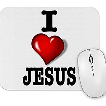 Baskı Dükkanı Eu Amo Jesus Mouse Pad