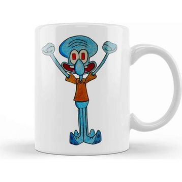 Baskı Dükkanı Excited Squidward Kupa