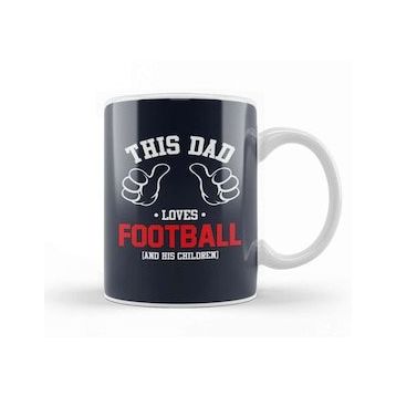 Baskı Dükkanı Fathers Day This Dad Loves Football And His Children Kupa Bardak