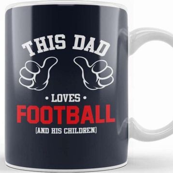 Baskı Dükkanı Fathers Day This Dad Loves Football And His Children Kupa Bardak