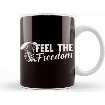 Baskı Dükkanı Feel Freedom Paramotor Ppg Paramotoring Flying Paragliding Kupa Bardak
