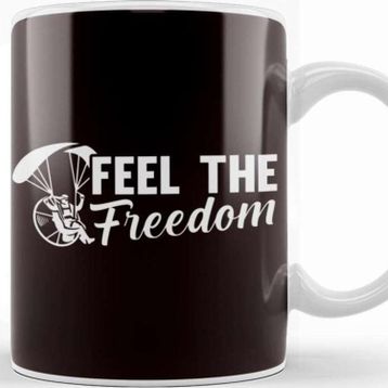 Baskı Dükkanı Feel Freedom Paramotor Ppg Paramotoring Flying Paragliding Kupa Bardak