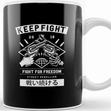 Baskı Dükkanı Fight For Freedom Kupa Bardak