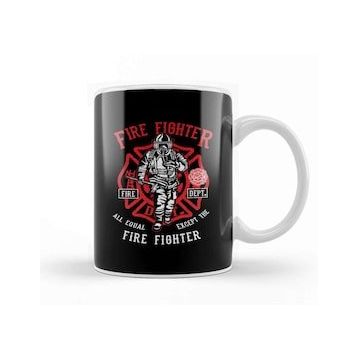 Baskı Dükkanı Fire Fighter Department Kupa Bardak