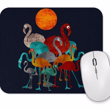 Baskı Dükkanı Flamingolar Mouse Pad