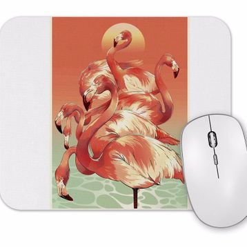 Baskı Dükkanı Flamingos Mouse Pad