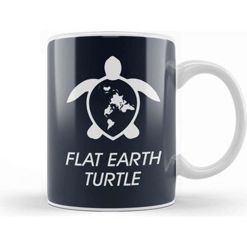 Baskı Dükkanı Flat Earth Turtle Kupa