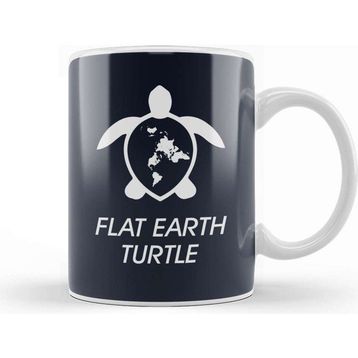 Baskı Dükkanı Flat Earth Turtle Kupa
