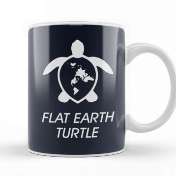 Baskı Dükkanı Flat Earth Turtle Kupa