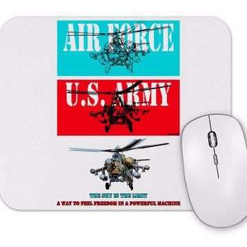 Baskı Dükkanı Flying Military Helicopter Army Mouse Pad
