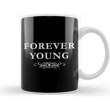 Baskı Dükkanı Forever Young Slogan Kupa
