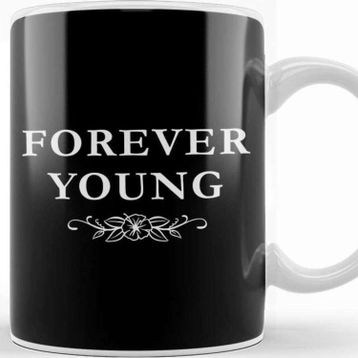 Baskı Dükkanı Forever Young Slogan Kupa
