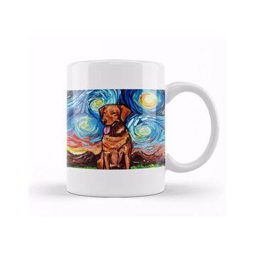 Baskı Dükkanı Fox Red Labrador Night Kupa