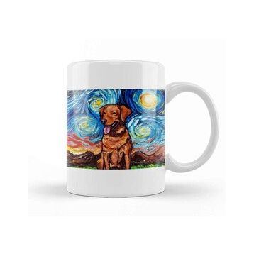 Baskı Dükkanı Fox Red Labrador Night Kupa