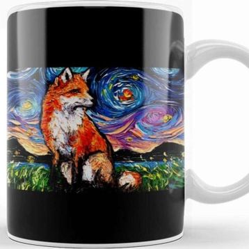 Baskı Dükkanı Fox Vulpine Night Kupa