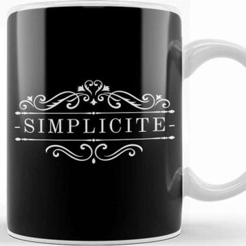 Baskı Dükkanı French Slogan Simplicite Kupa