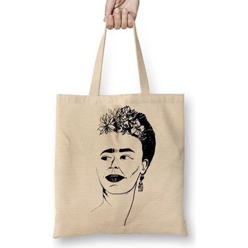 Baskı Dükkanı Frida Kahlo 07 Bez Kadın Günlük Çanta