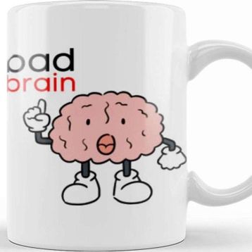 Baskı Dükkanı Funny Bad Brain Kupa Bardak