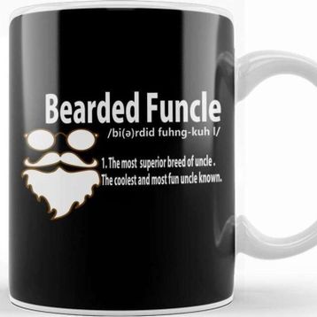 Baskı Dükkanı Funny Bearded Funcle Definition Fun Uncle Kupa