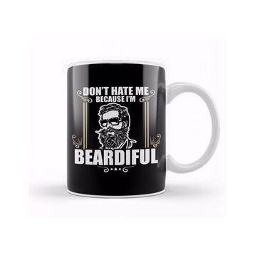 Baskı Dükkanı Funny Don't Hate Me Because I'm Beardiful Bearded Kupa Bardak