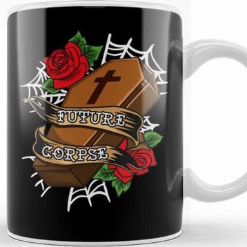 Baskı Dükkanı Funny Future Corpse Coffin Pastel Goth Horror Pun Kupa