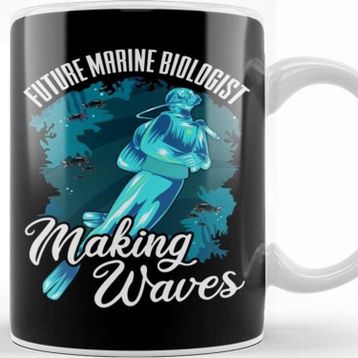 Baskı Dükkanı Funny Future Marine Biologist Making Waves Pun Kupa