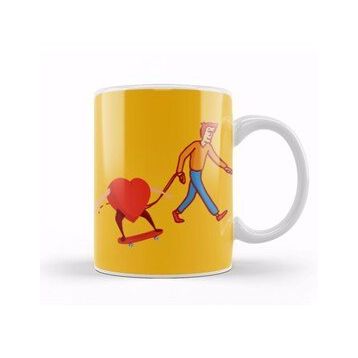 Baskı Dükkanı Funny Heart Kupa