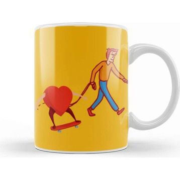 Baskı Dükkanı Funny Heart Kupa