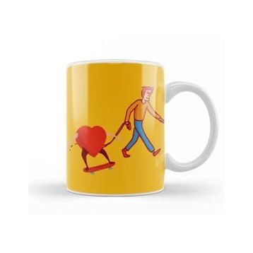 Baskı Dükkanı Funny Heart Kupa