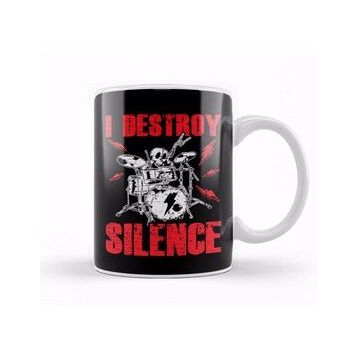 Baskı Dükkanı Funny I Destroy Silence Drummer Awesome Drumming Kupa