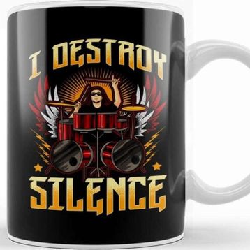 Baskı Dükkanı Funny I Destroy Silence Drummer Awesome Drumming Kupa
