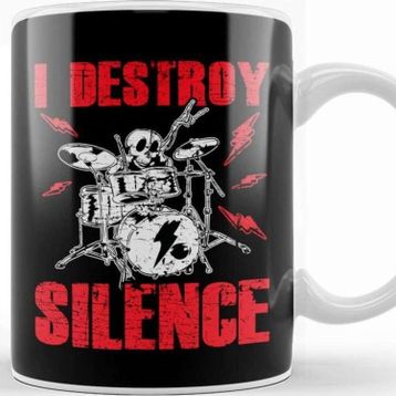 Baskı Dükkanı Funny I Destroy Silence Drummer Awesome Drumming Kupa