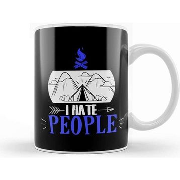 Baskı Dükkanı Funny I Hate People Camping Pun Introvert Camper Kupa