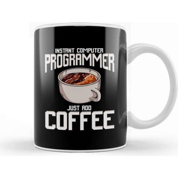 Baskı Dükkanı Funny Instant Computer Programmer Just Add Coffee Kupa