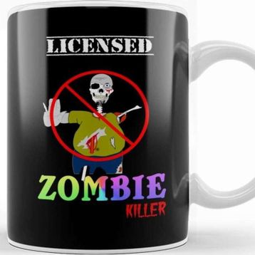 Baskı Dükkanı Funny Licensed Zombie Killer Halloween Kupa