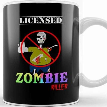 Baskı Dükkanı Funny Licensed Zombie Killer Halloween Kupa
