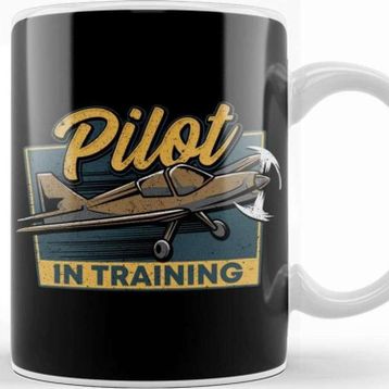 Baskı Dükkanı Funny Pilot In Training Please Wait Airplane Pilot Kupa Bardak