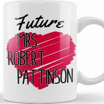 Baskı Dükkanı Future Mrs Robert Pattinson Love Heart Kupa