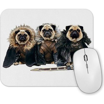 Baskı Dükkanı Game of Thrones Pug of Thrones Köpek Mouse Pad