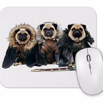 Baskı Dükkanı Game of Thrones Pug of Thrones Köpek Mouse Pad