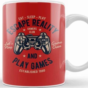 Baskı Dükkanı Gaming Escape Reality Play Games Kupa