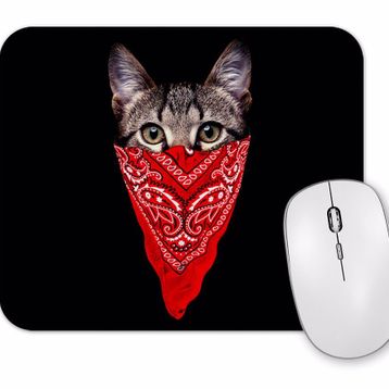 Baskı Dükkanı Gangster Cat Kedi Mouse Pad