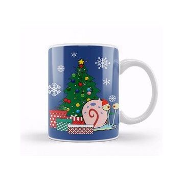 Baskı Dükkanı Gary Around the Christmas Tree Spongebob Kupa
