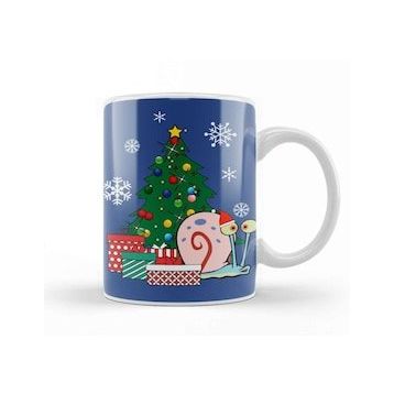 Baskı Dükkanı Gary Around the Christmas Tree Spongebob Kupa