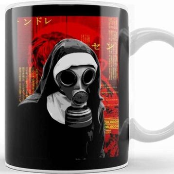 Baskı Dükkanı Gas Mask Nun Kupa