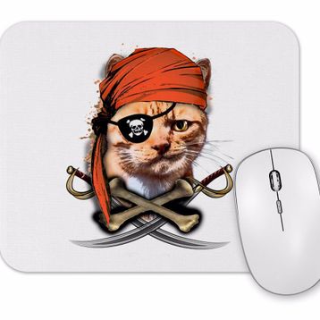 Baskı Dükkanı Gato Pirata Korsan Kedi Cat Mouse Pad