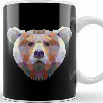 Baskı Dükkanı Geometric Animal Bear Kupa